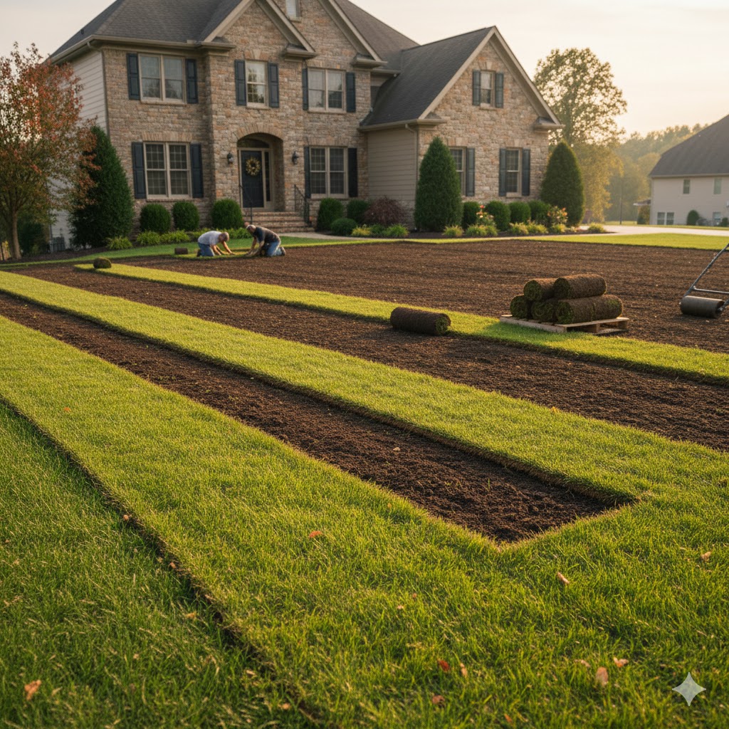 instant lawn sod installation