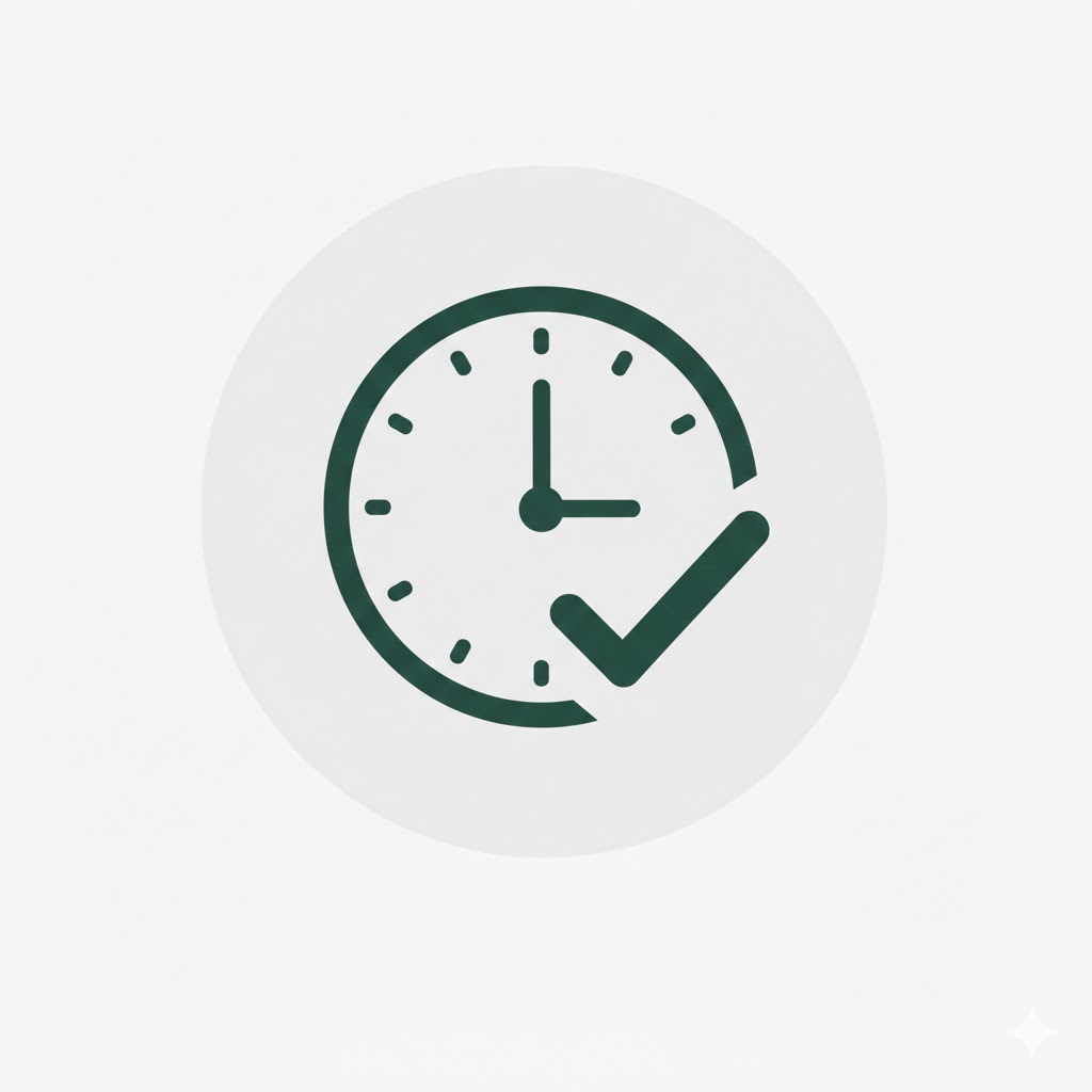 Home reloj checkmark 100% reliability